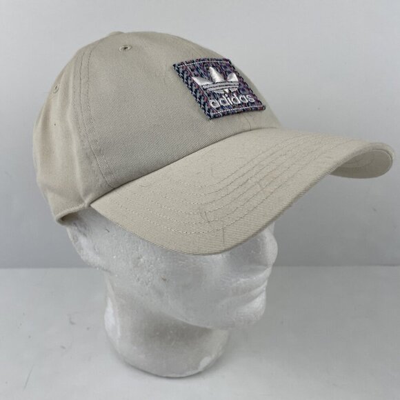 Adidas Originals 1.5” Webbing Strapback Hat Cream Dad Cap Trefoil Recycled Poly - Picture 1 of 10